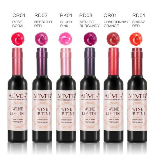 Wine Lip Tint Gloss Liquid Lipstick Waterproof Long Lasting Matte Look 6 Colours