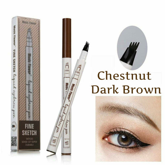 Eyebrow Pencil Pen 3D Liquid Tattoo Brow Microblading 24Hours Durable Waterproof