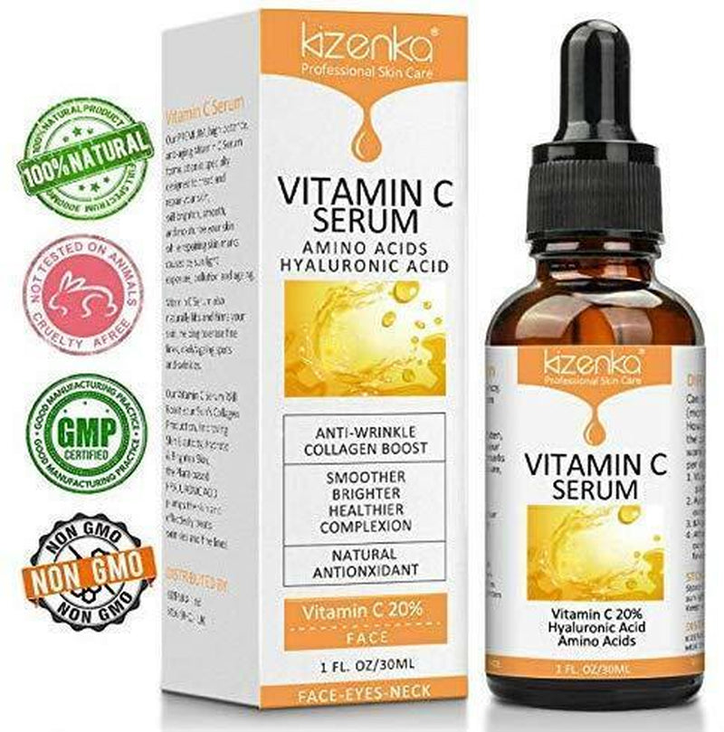 Kizenka Premium Vitamin C Serum Smoothing Skin Face Body Wrinkles Treatment 30Ml